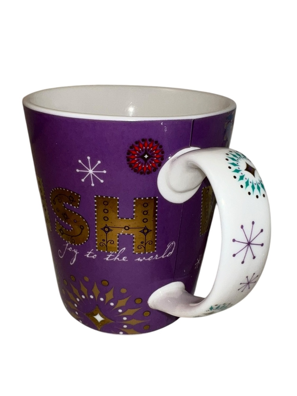 Starbucks Holiday 2006 Purple WISH Mug 14 Oz Christmas Coffee Cup
